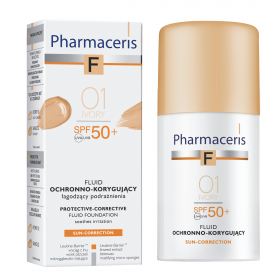 PHARMACERIS F FLUID OCHRONNO-KORYGUJĄCY NAJWYŻSZA OCHRONA SPF 50+  SUN-CORRECTION 01 IVORY 30 ML